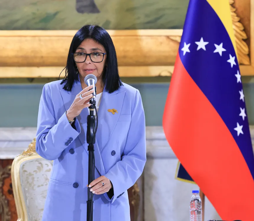 Delcy Rodríguez, presidenta encargada de Venezuela.